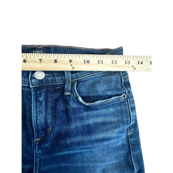 AGOLDE Denim Jean Shorts Size 25 Jorts Cut Off Stretch Mid Rise Stretch #A13-10 - Picture 7 of 11